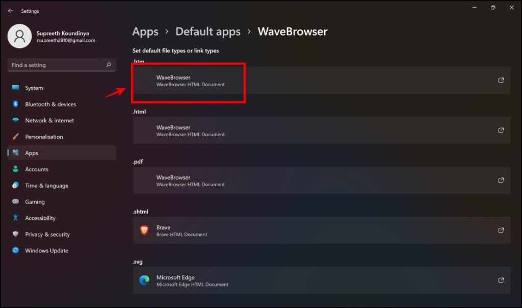 Remove Defaults for Wave Browser