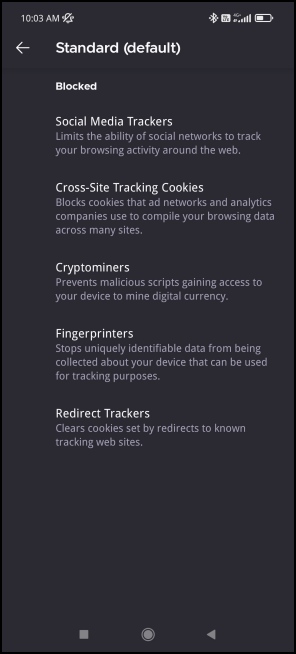 Escape Trackers on Android 