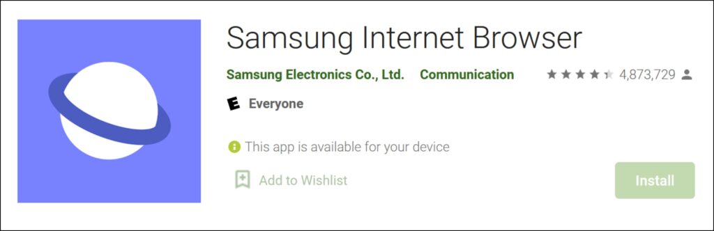 Samsung Internet Browser 