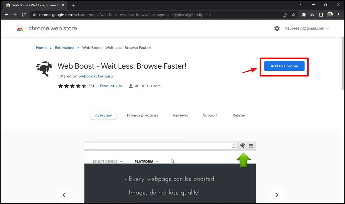 Web Boost Extension