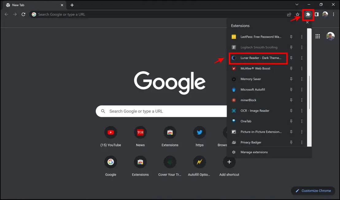 Dark Reader Extension for Google Chrome