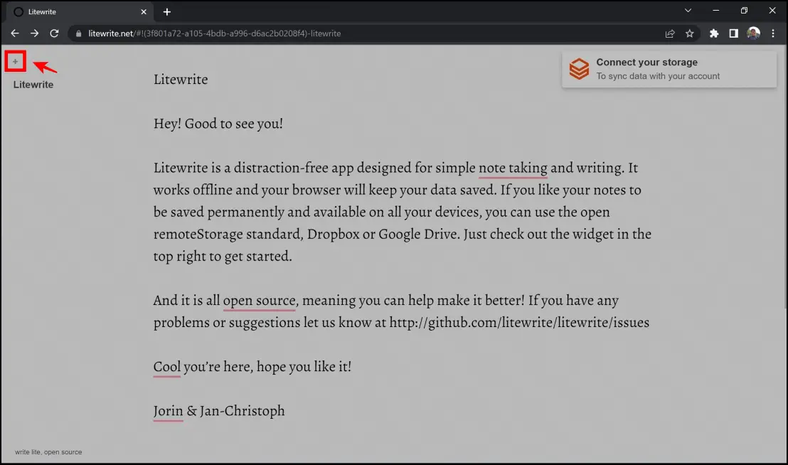 Litewrite- Notepad in Google Chrome