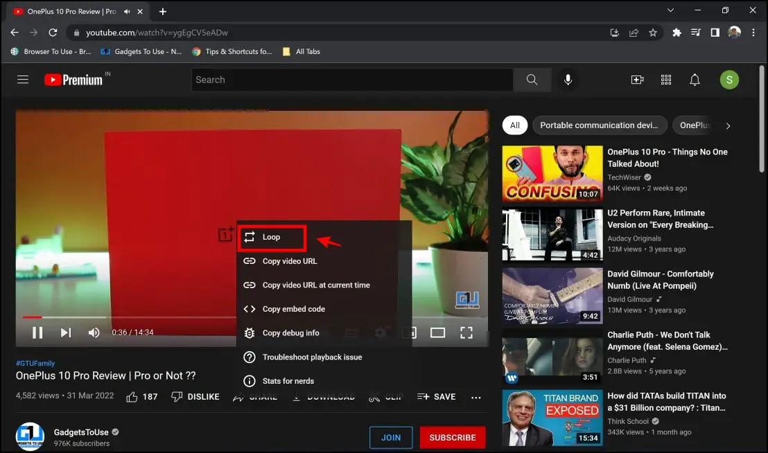 Built-In Feature on YouTube
