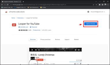 Listen On Repeat Chrome Extension to Loop  Videos