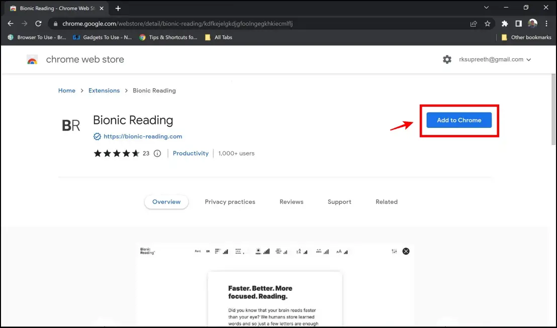 Use Bionic Reading in Chrome, Edge, Brave