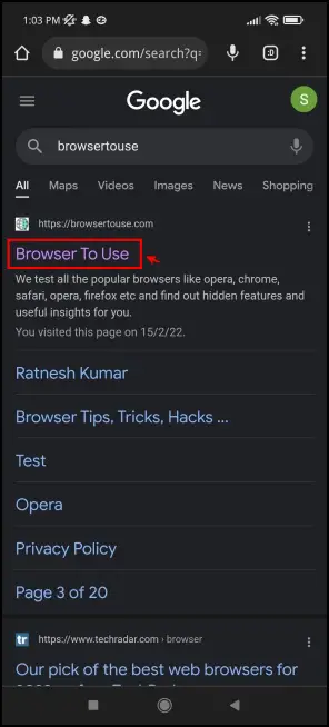 Preview Website Links in Chrome Android