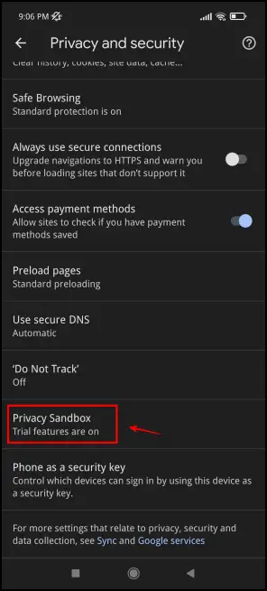 Turn Off Privacy Sandbox FLOC on Chrome Android