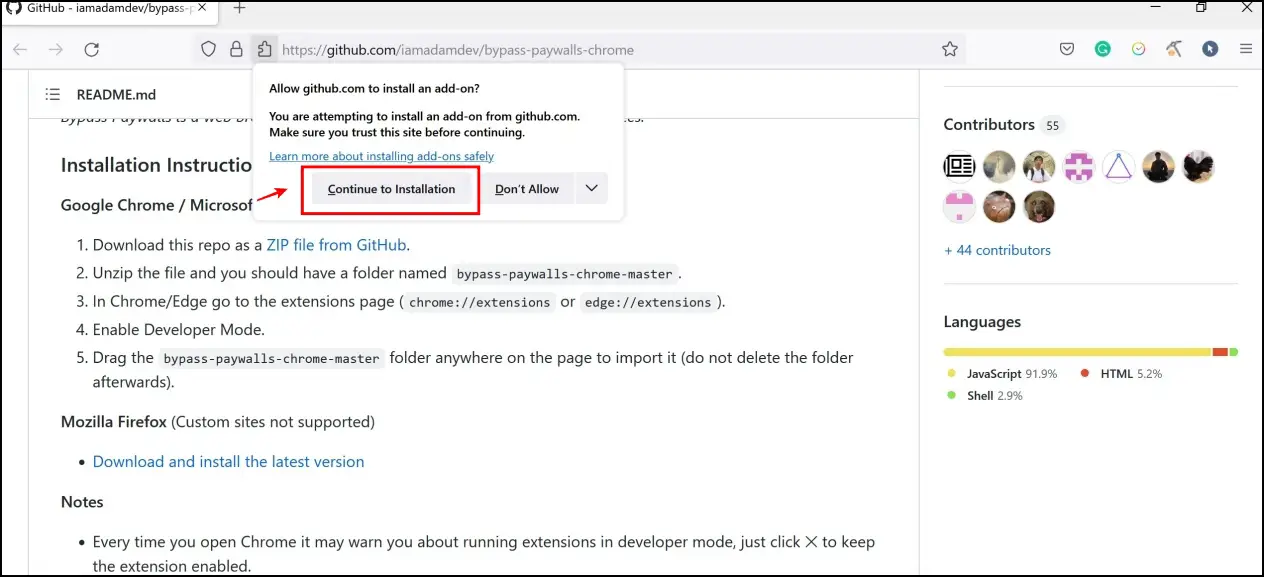 Firefox Extension to Read Subscription Articles 