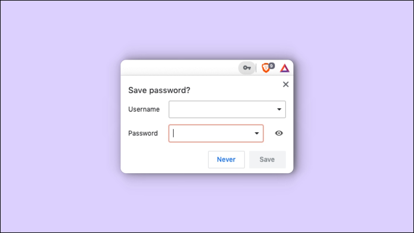 Brave Password Popup