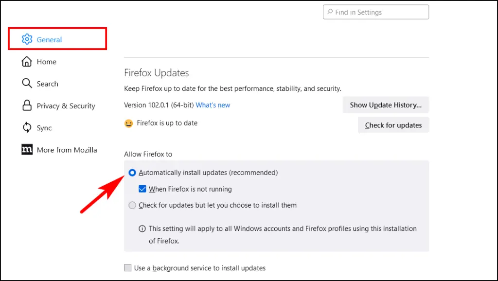 Enable Automatic Updates in Firefox