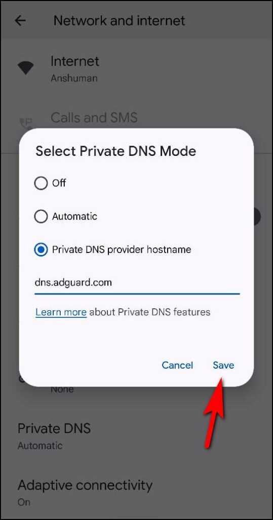 Change your DNS Settings