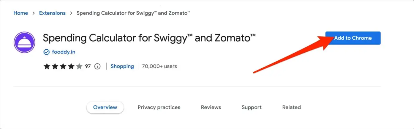 Spending Calculator for Swiggy and Zomato Extension