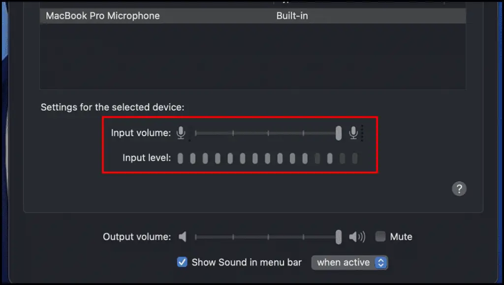 Adjust Microphone Input Volume in macOS
