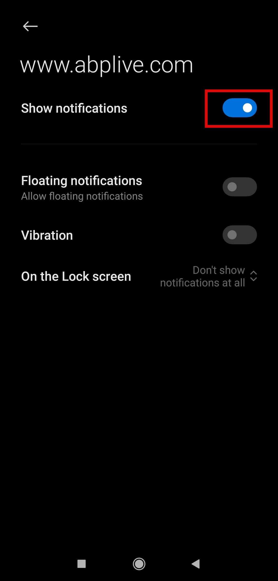 Stop Notification From a Particular Website (Phone)