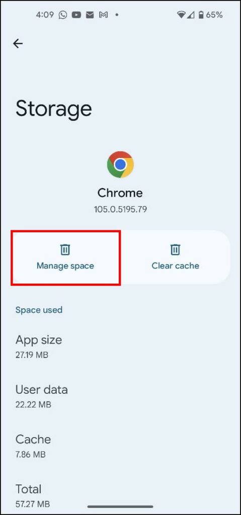 Clear Chrome Browser Data on Android