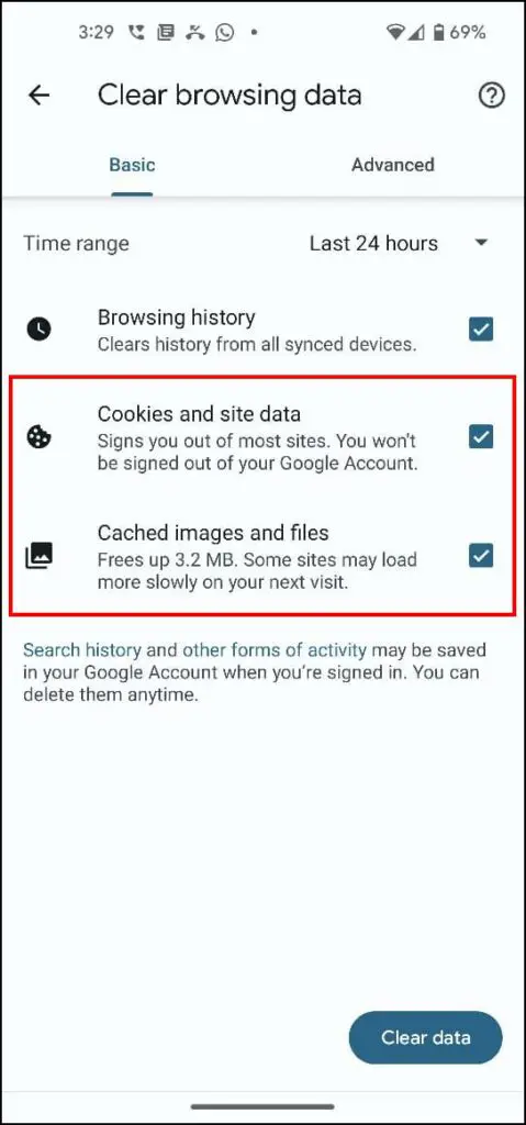 Clear Browser Data on Android