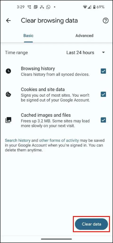 Clear Browser Data on Android