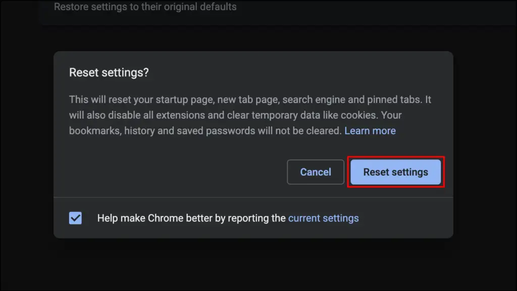 Reset Chrome to Remove Nearbyme.io