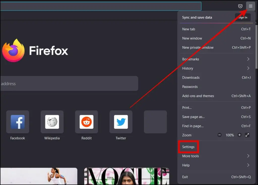 Mozilla Firefox Settings