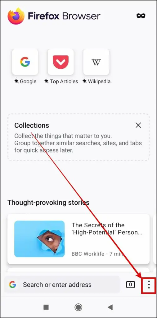 Firefox Site Settings Android