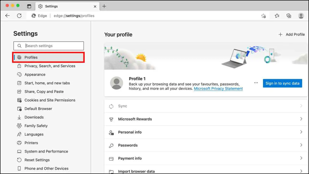 Enable Microsoft Edge Rewards