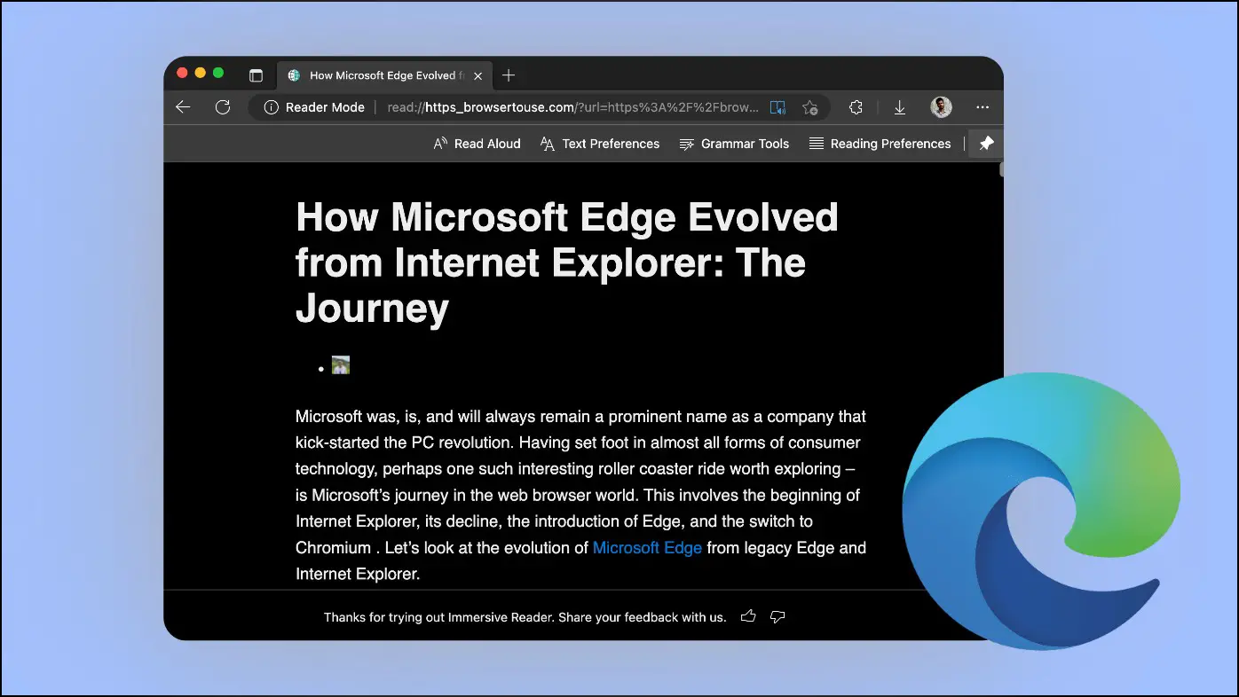 Microsoft Edge Reader Mode