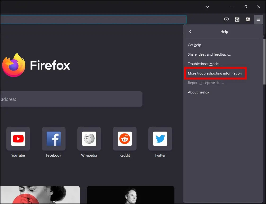 Reset the Browser's Settings to Fix WhatsApp Web Not Working on Firefox