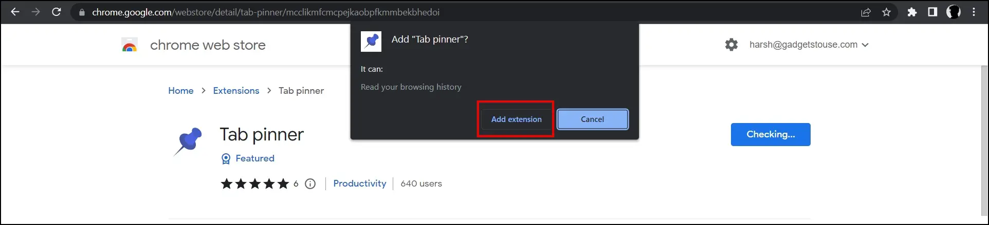 Pin a Tab Using an Extension