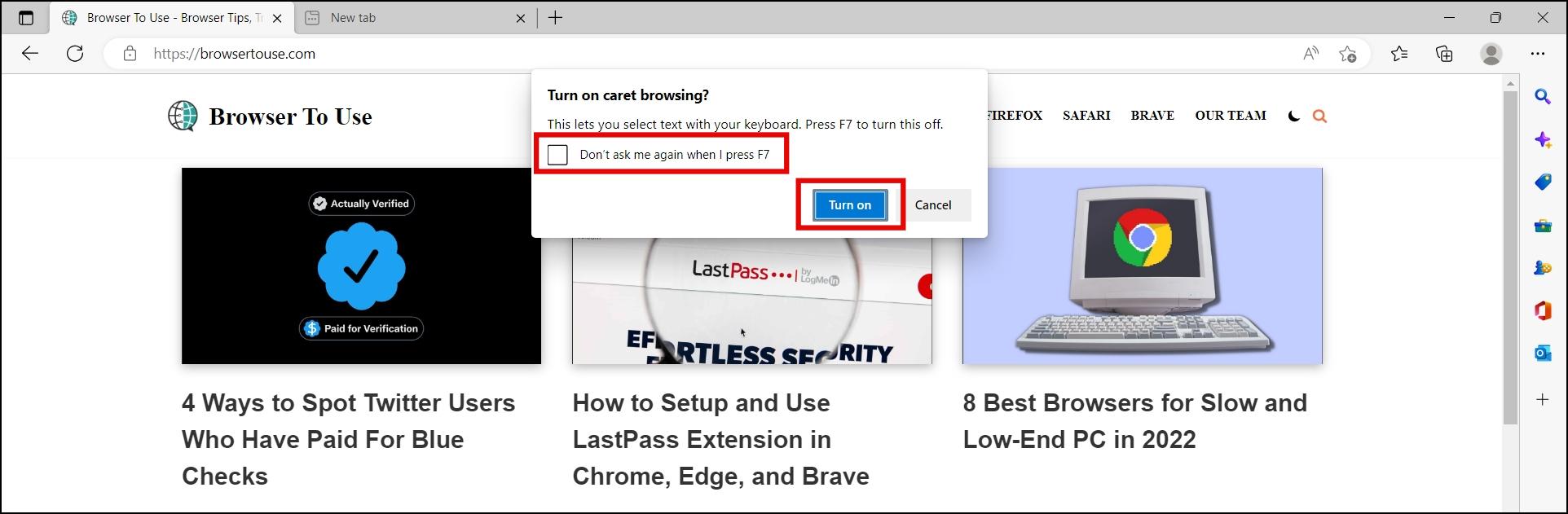Caret Browsing Microsoft Edge Tips Tricks 
