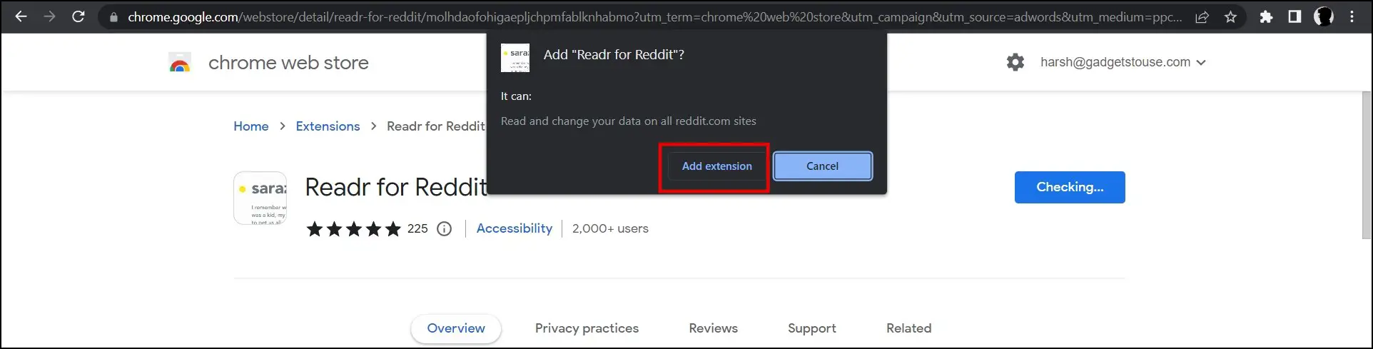 Add Chrome Extension