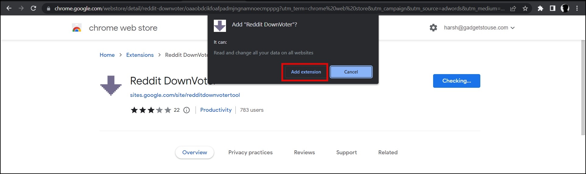 Add Extension to Chrome