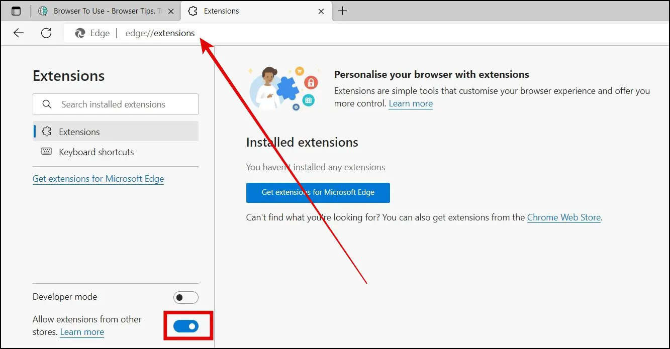 Use Google Chrome Extensions in Edge