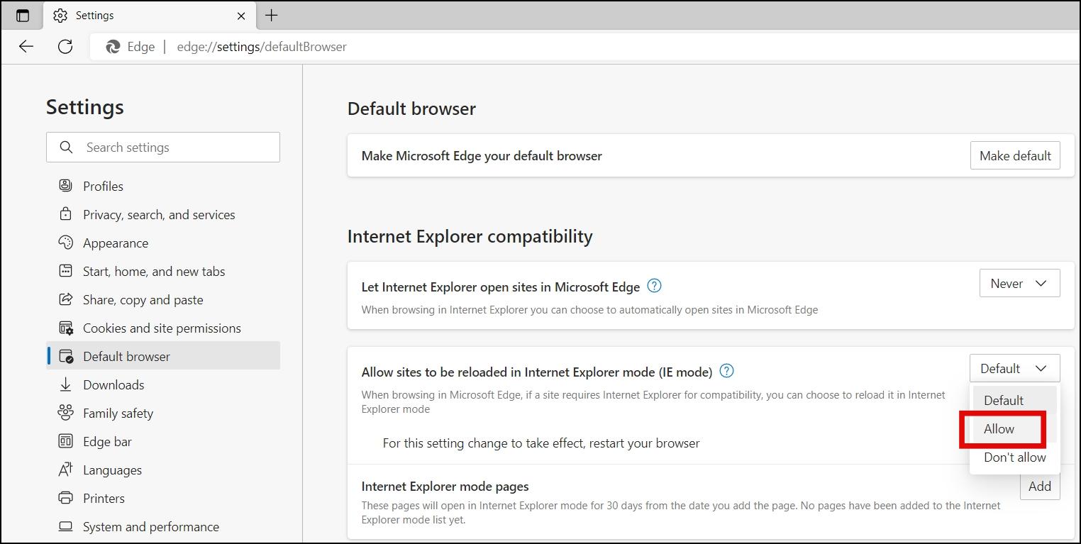 Enable IE Mode in Microsoft Edge Tips Tricks