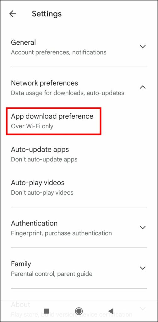 Set Download Preference to Any Network to Fix Android System Webview Not Updating on Android