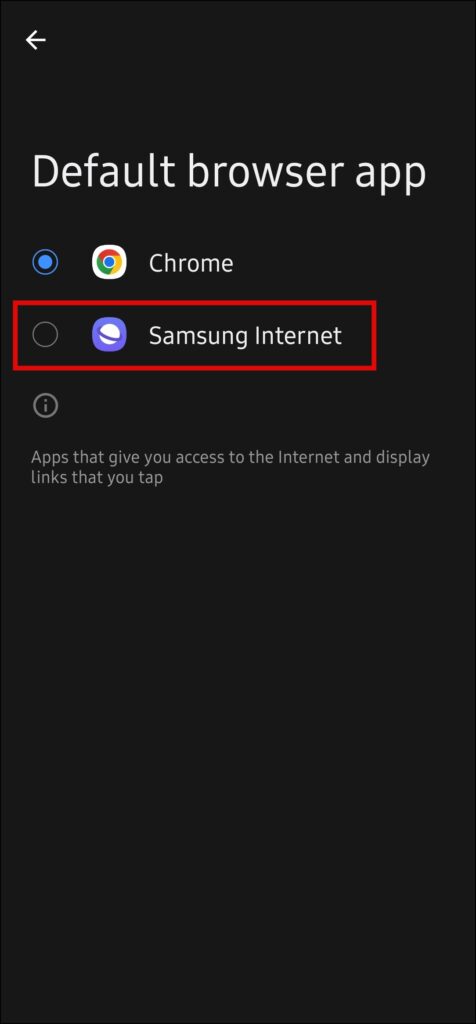 Change Default Browser on Samsung Galaxy