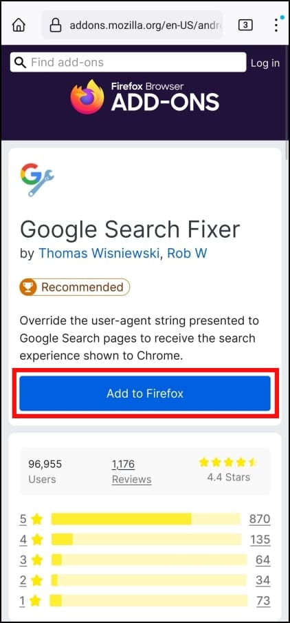 Install Firefox Add-ons Android