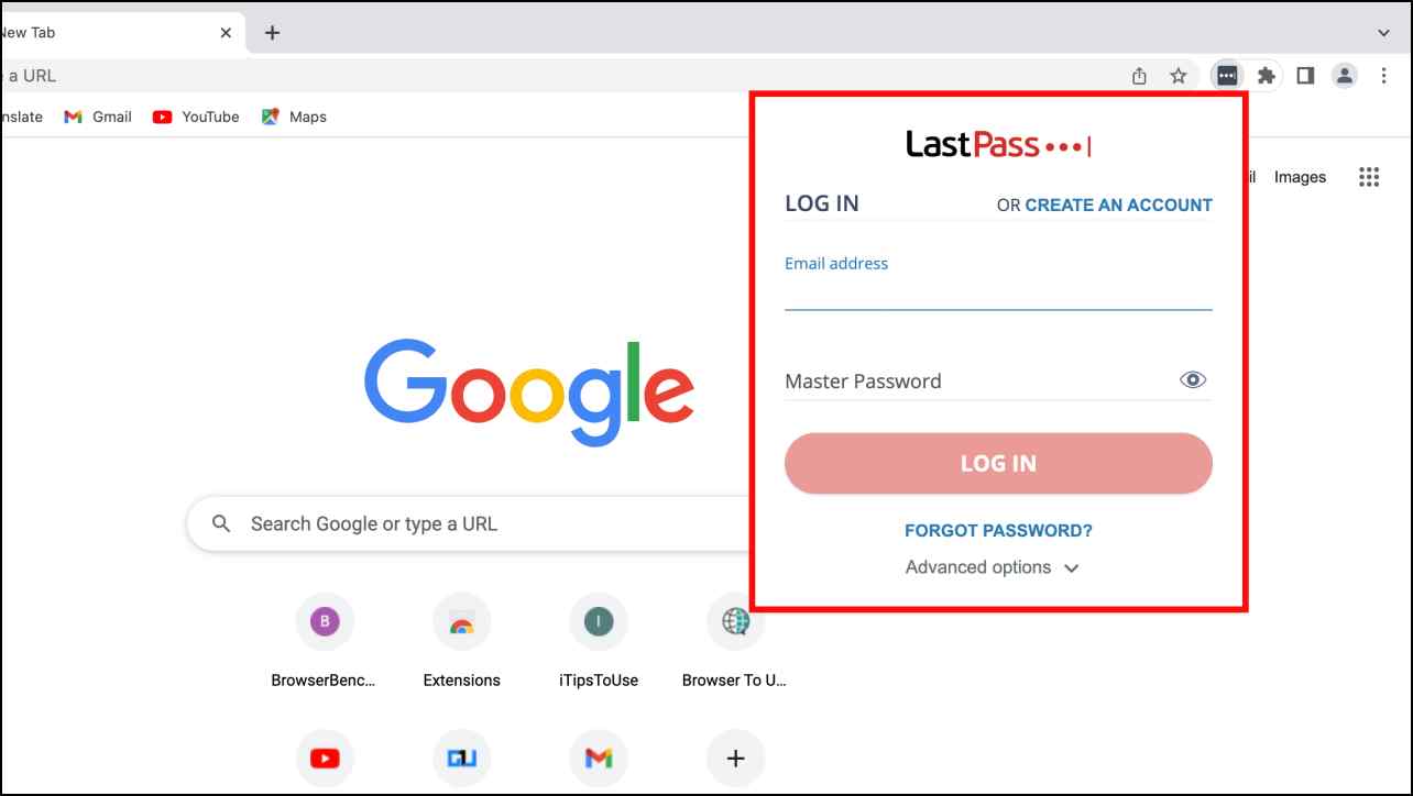 Setup LastPass Chrome Extension