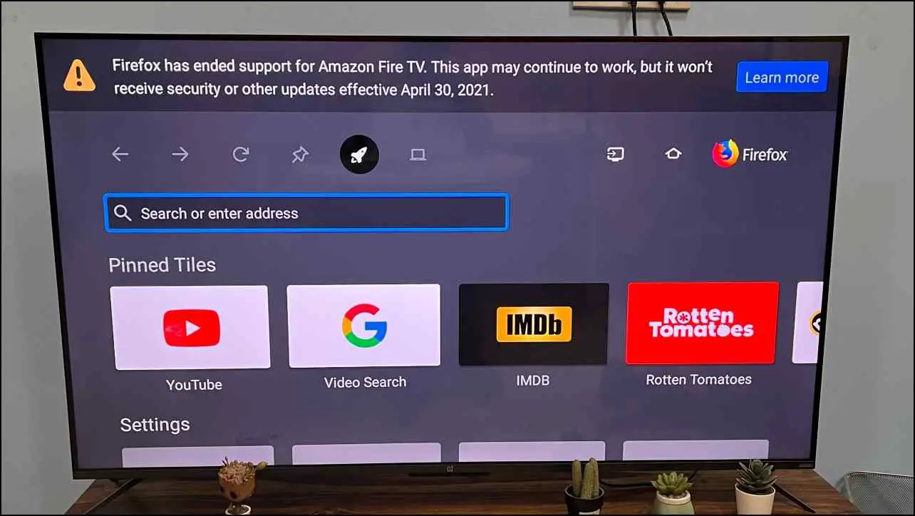 Best Browsers for Android TV - Firefox TV