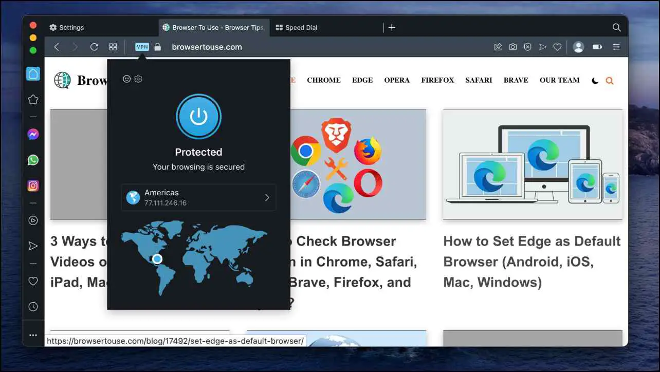 Opera VPN Browser for Mac