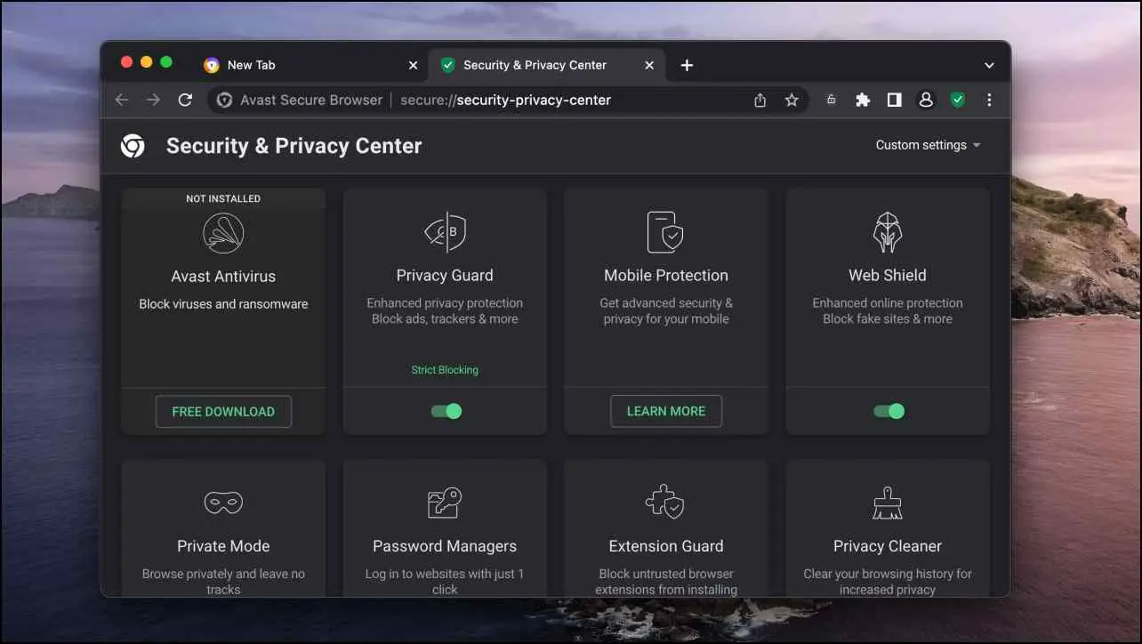 Avast Browser VPN for Mac