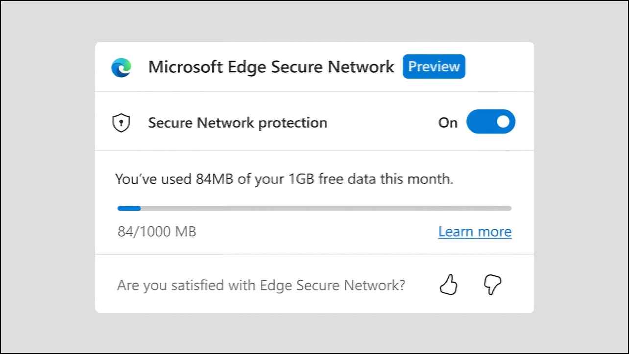 Edge Browser with VPN