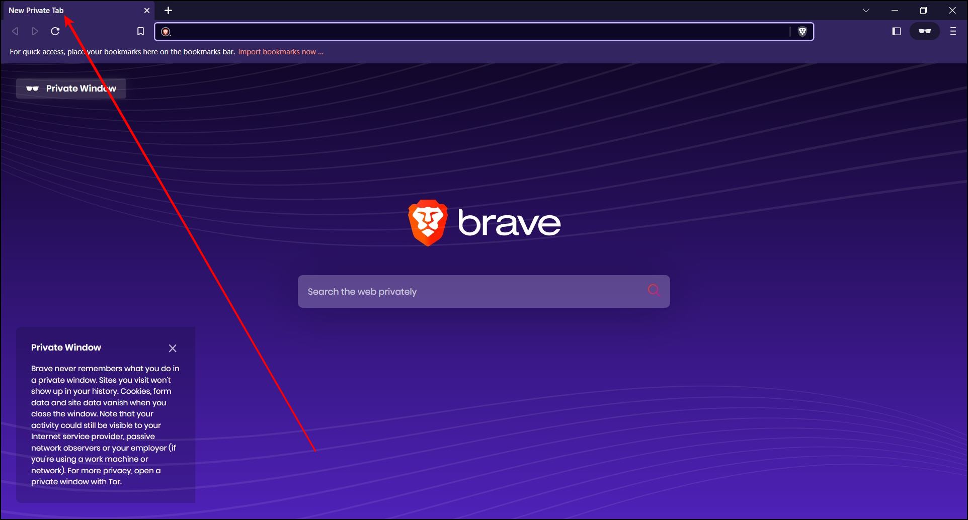 Open a new private window: Keyboard Shortcuts to Use in Brave Browser