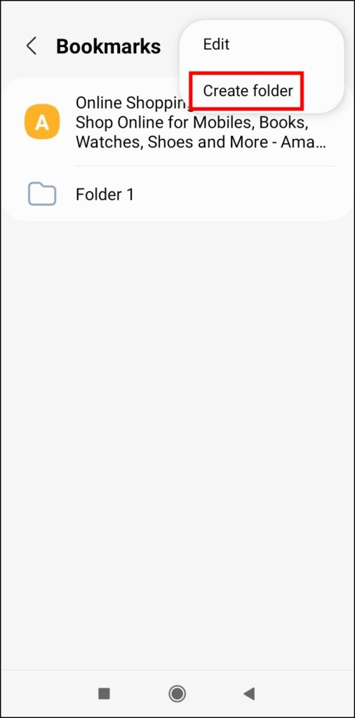 Create Bookmark Folders