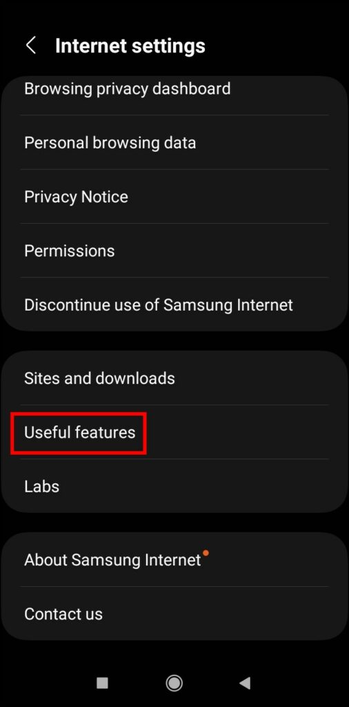 Enable Reader Mode Samsung Internet
