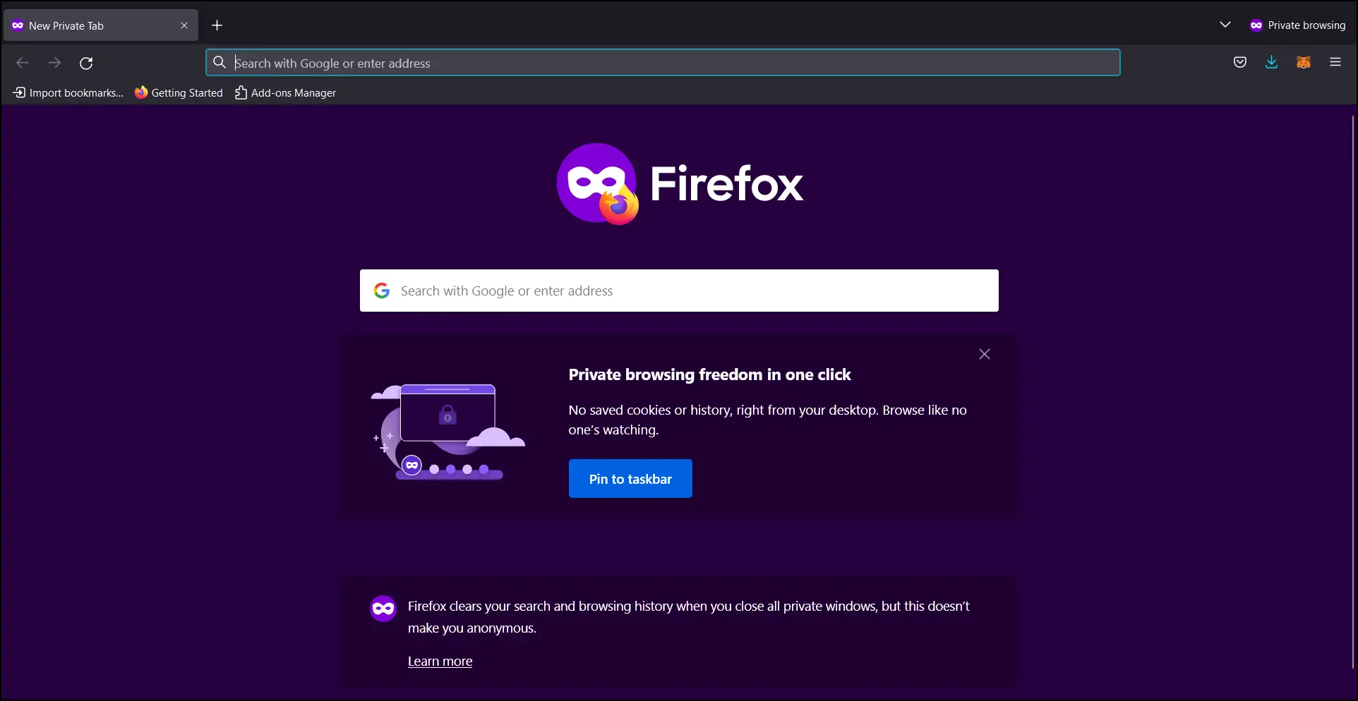 Firefox Private Browsing