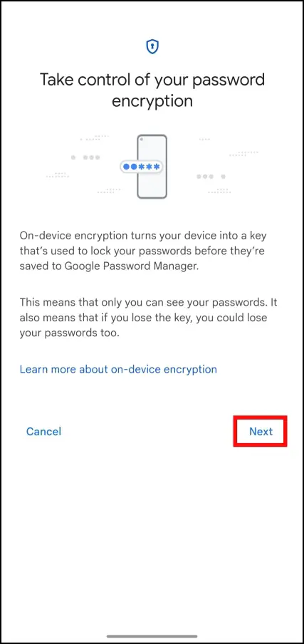 Google Passwords On Device Encryption Android