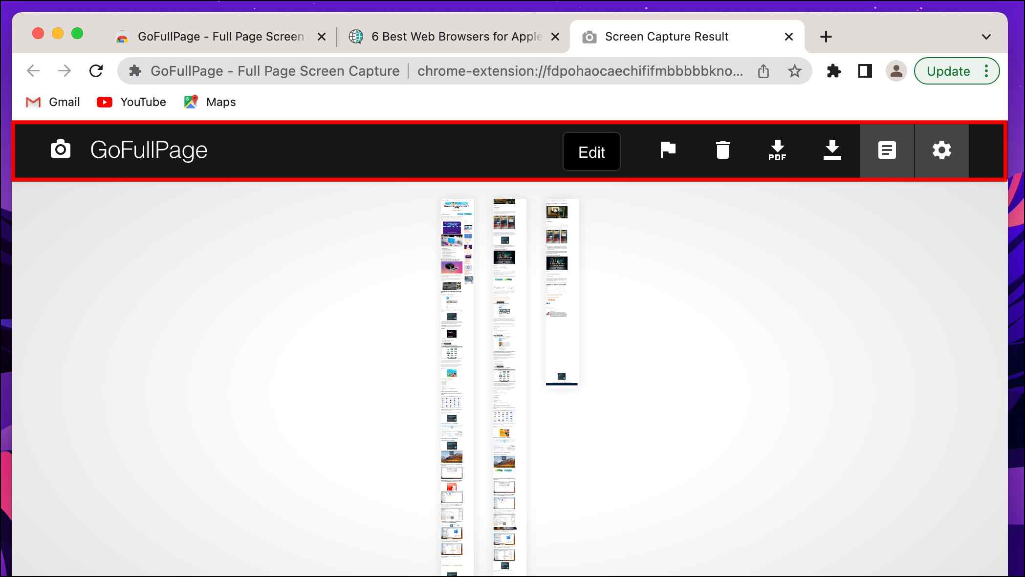 Go Full Page Scroll Screenshot in Chrome