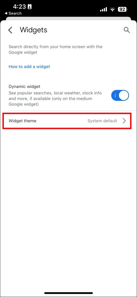Change the Background using a Widget (iOS)