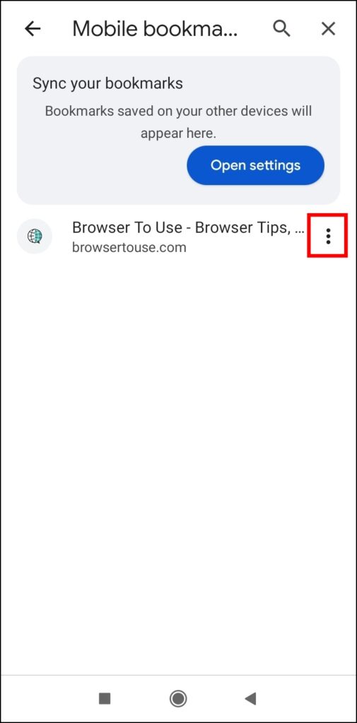 Delete a Bookmark in Chrome
