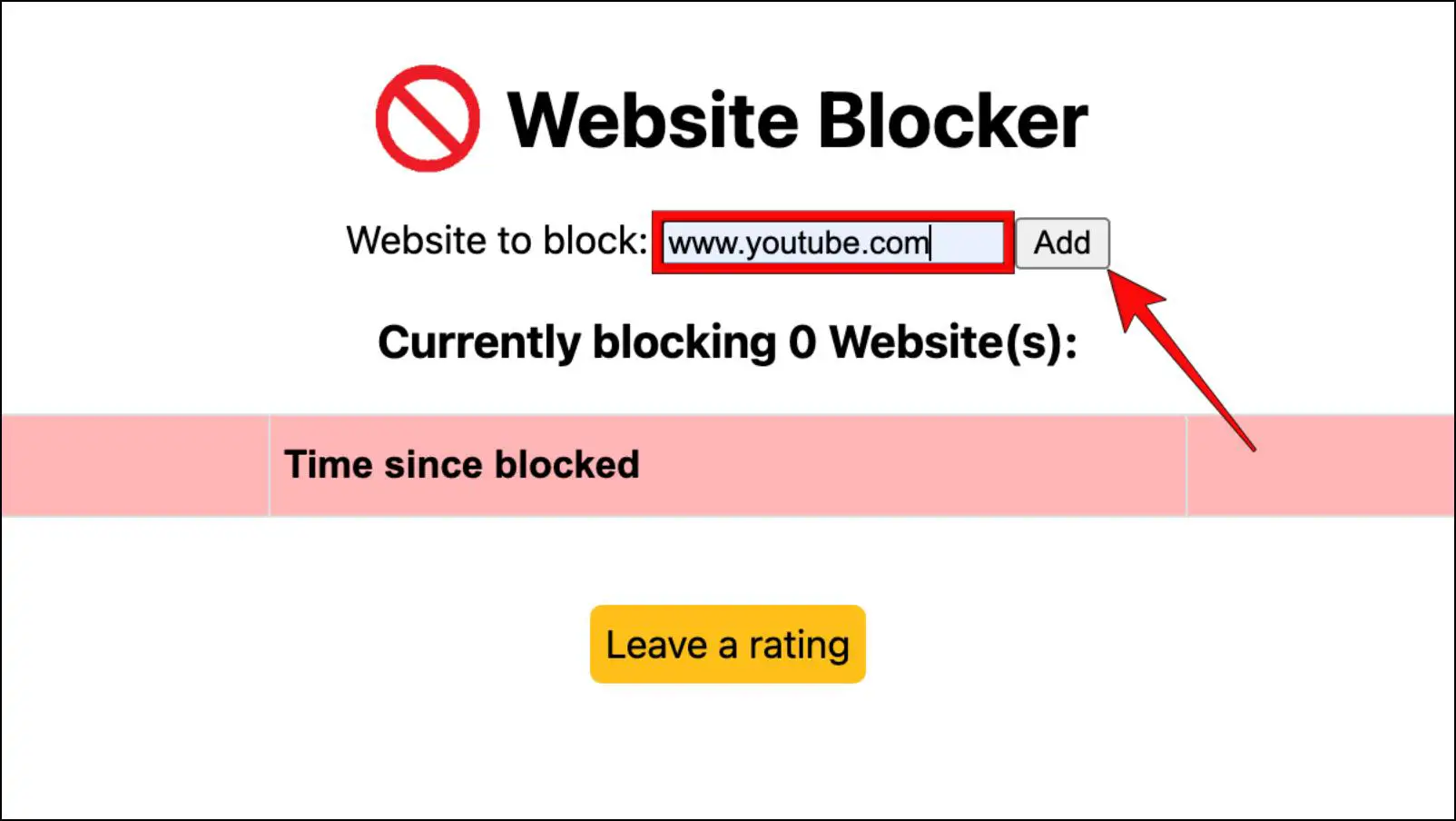 Website Blocker Edge Extension